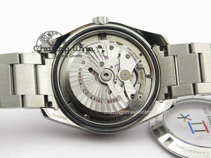 0303 Versatile Aqua Terra ‘PyeongChang 2018’ JHF Best Edition Black Dial On SS Bracelet A 8204